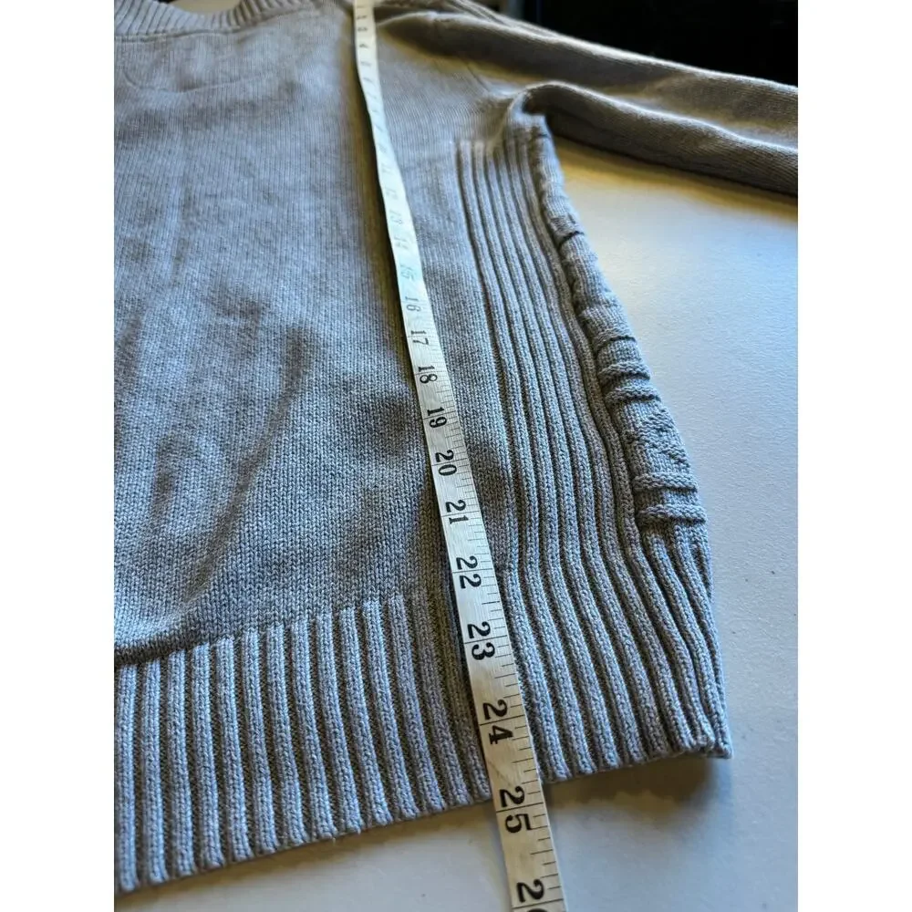 Fried Denim NYC Men’s Small Gray Geometric Knit Quarter Zip Mock Neck Sweater